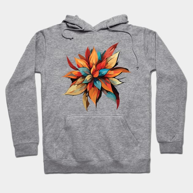 abstract colorful flower Hoodie by Stawi's Design Factory